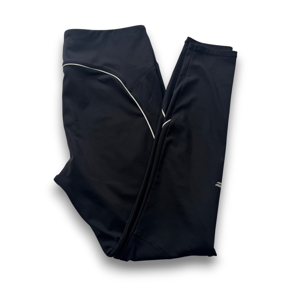 Fabletics Motion365+ Womens Large Black White Piping Athletic Leggings LG2354561